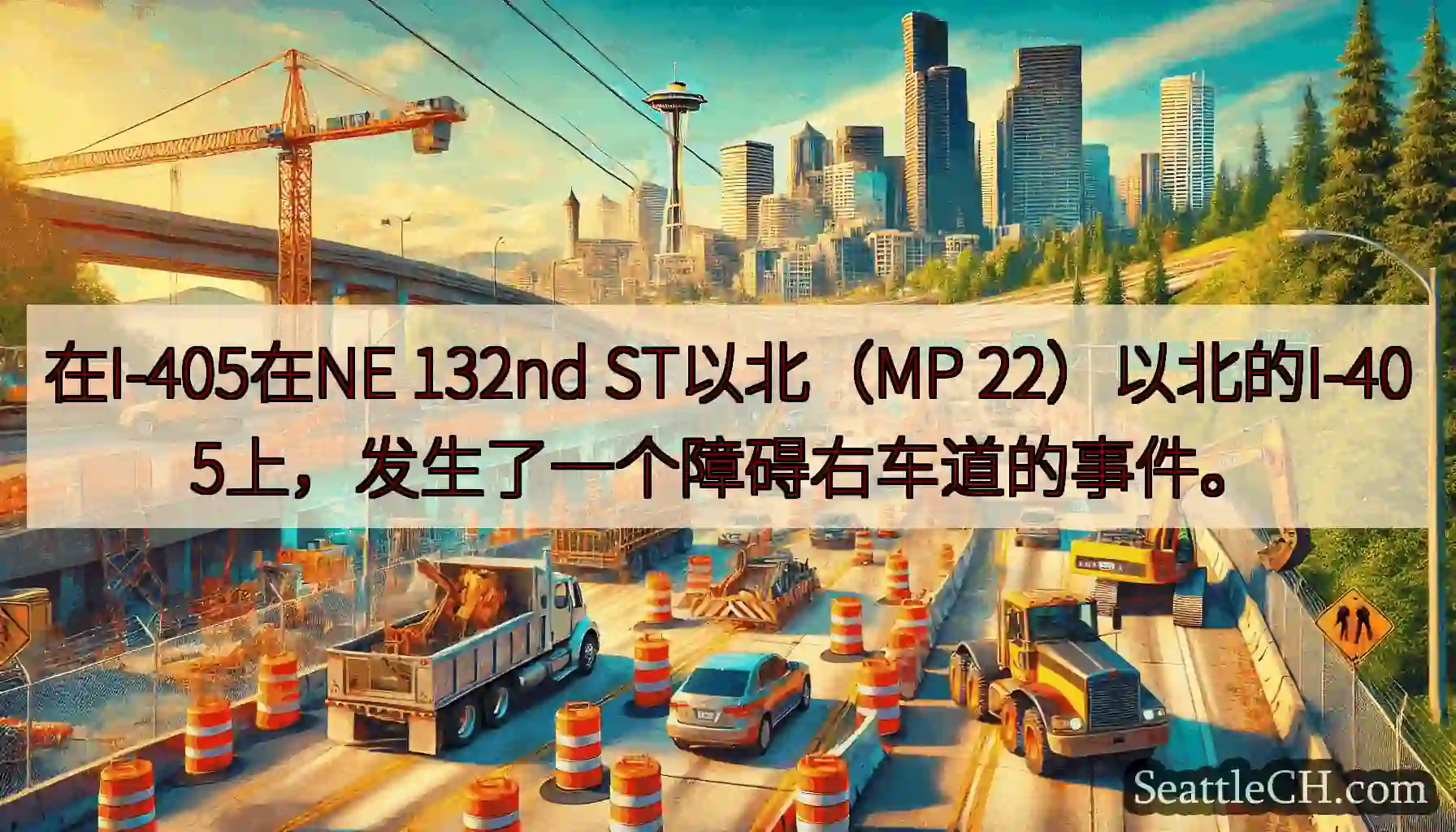 在I-405在NE 132nd ST以北（MP