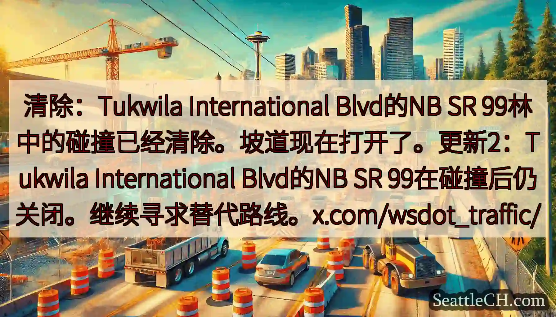 清除：Tukwila International Blvd的NB SR