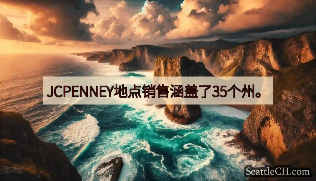 JCPENNEY地点销售涵盖了35个州。