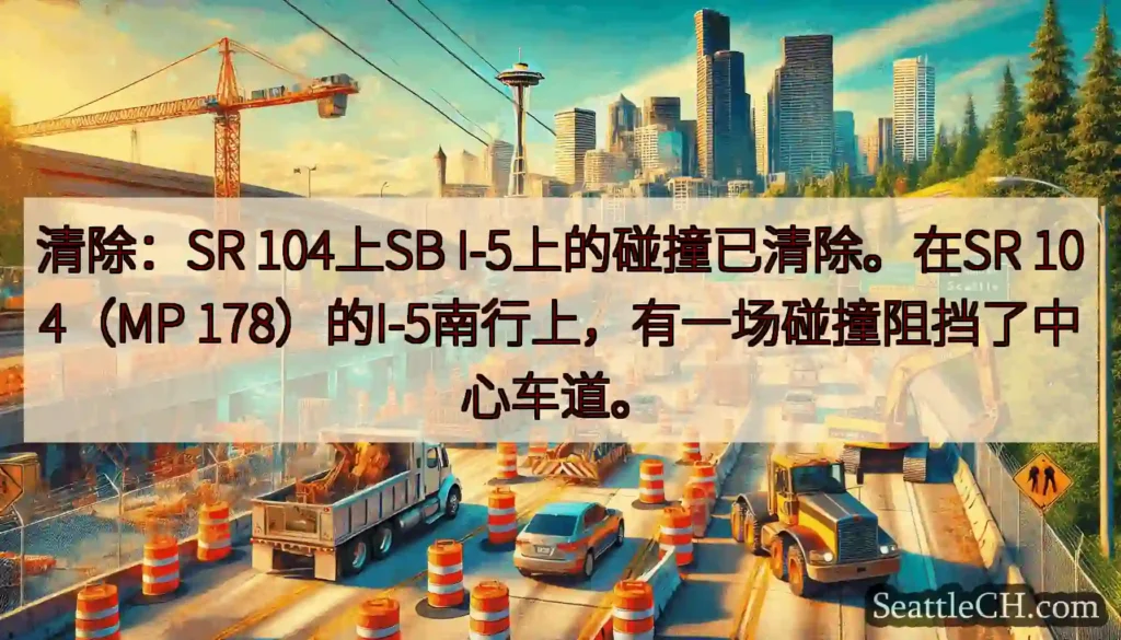 清除：SR 104上SB I-5上的碰撞已清除。在SR 104（MP