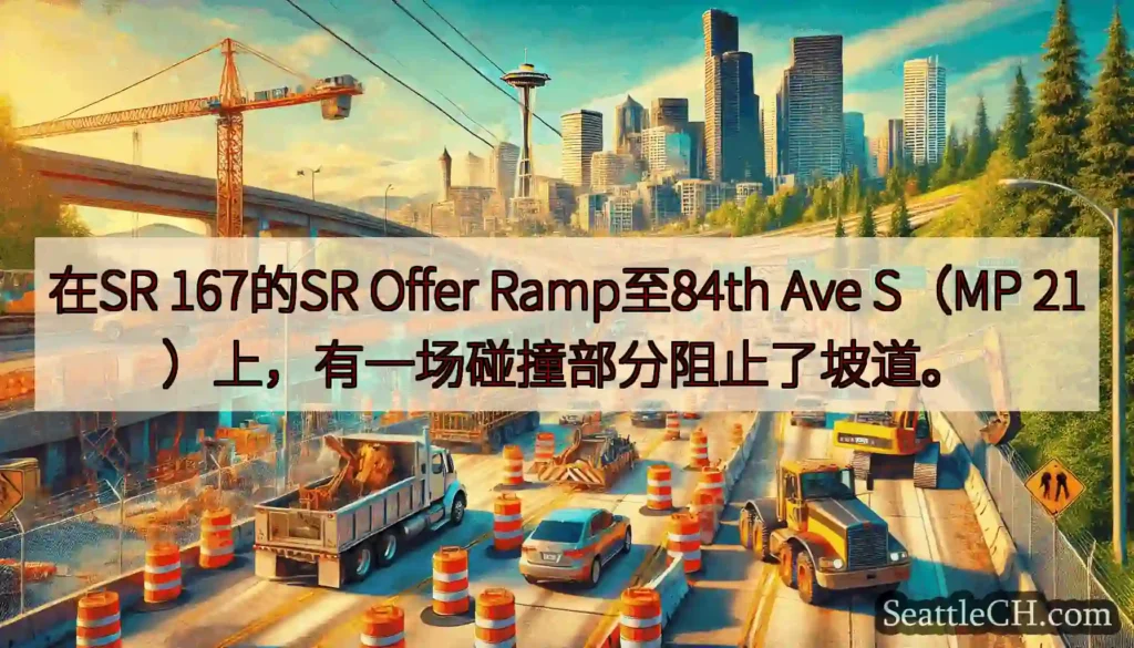 在SR 167的SR Offer Ramp至84th Ave S（MP