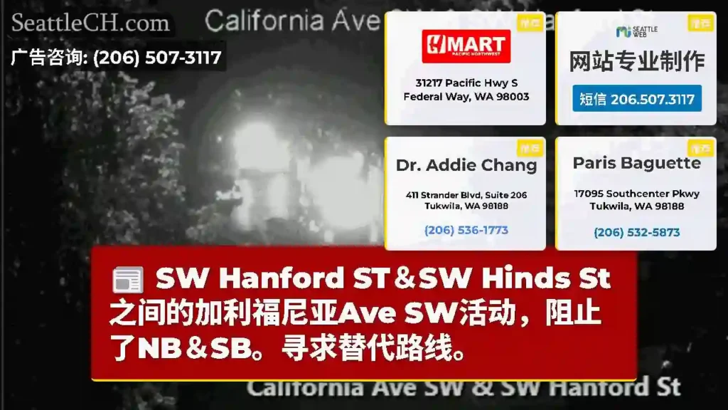 SW Hanford ST＆SW Hinds St之间的加利福尼亚Ave