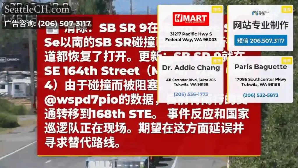 清除：SB SR 9在164th Ave St Se以南的SB