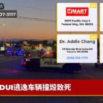 DUI逃逸车辆撞毁致死