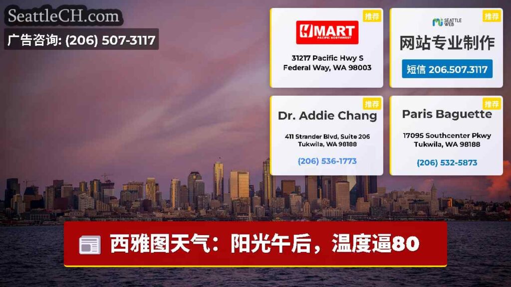 西雅图天气：阳光午后，温度逼80