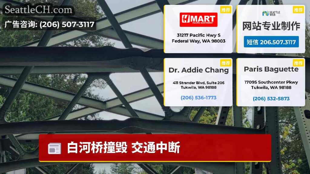 白河桥撞毁 交通中断