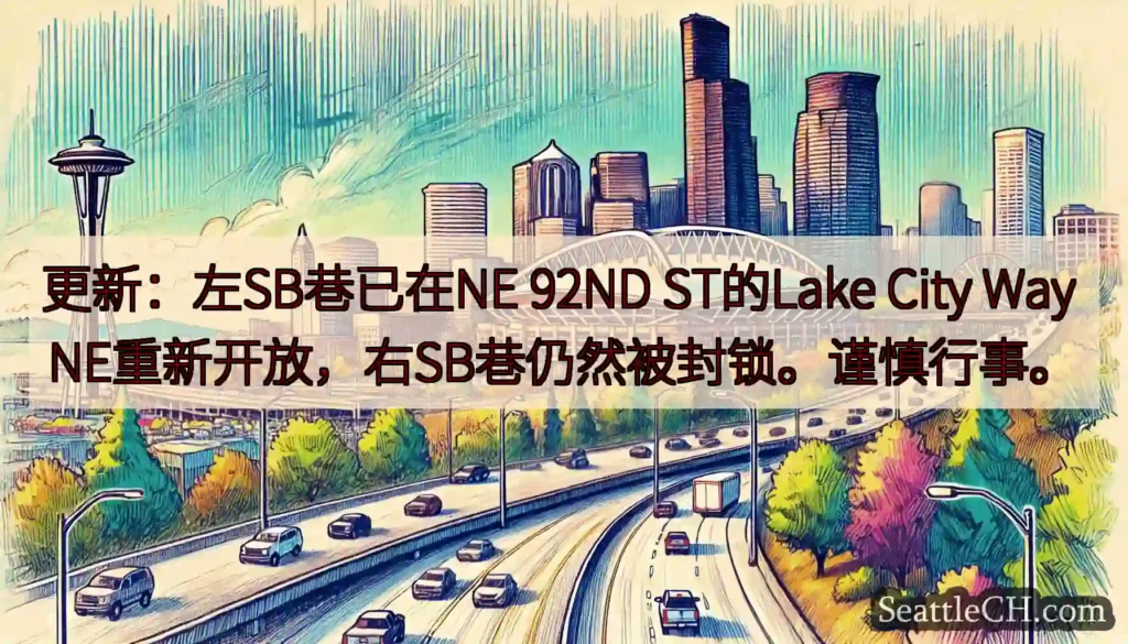 更新：左SB巷已在NE 92ND ST的Lake City Way