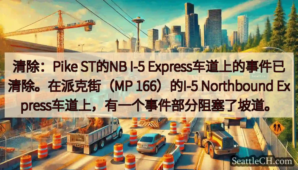 清除：Pike ST的NB I-5 Express车道上的事件已清除。在派克街（MP