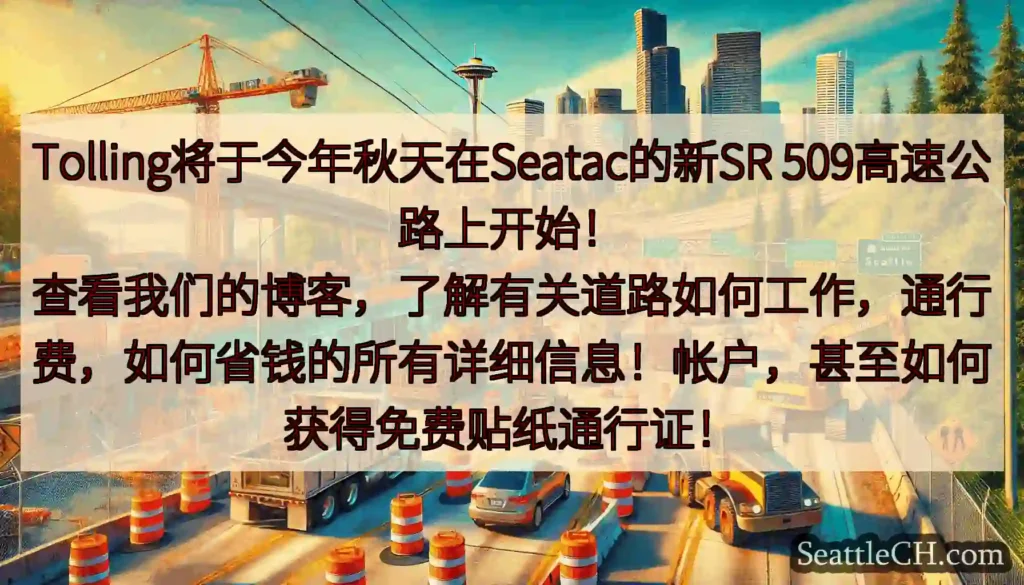 Tolling将于今年秋天在Seatac的新SR 509高速公路上开始！