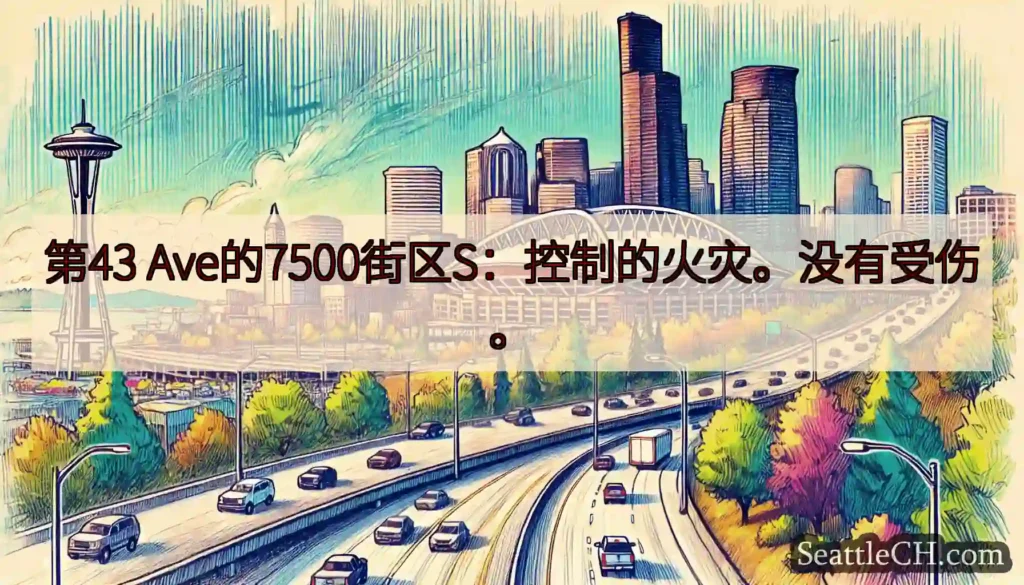 第43 Ave的7500街区S：控制的火灾。没有受伤。