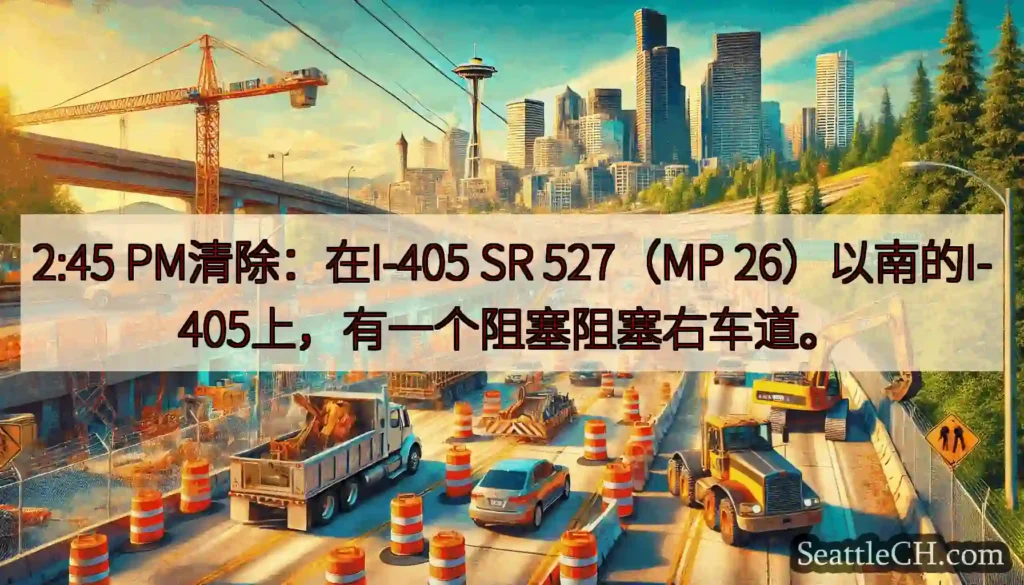 2:45 PM清除：在I-405 SR 527（MP