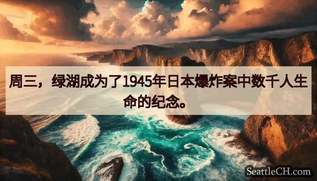 周三，绿湖成为了1945年日本爆炸案中数千人生命的纪念。