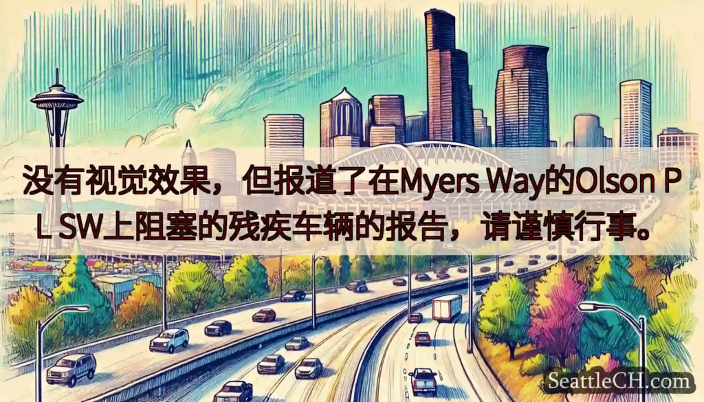 没有视觉效果，但报道了在Myers Way的Olson PL