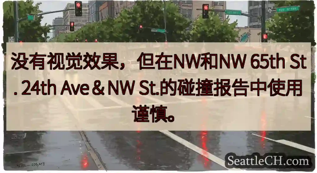 没有视觉效果，但在NW和NW 65th St. 24th Ave＆NW St.的碰撞报告中使用谨慎。