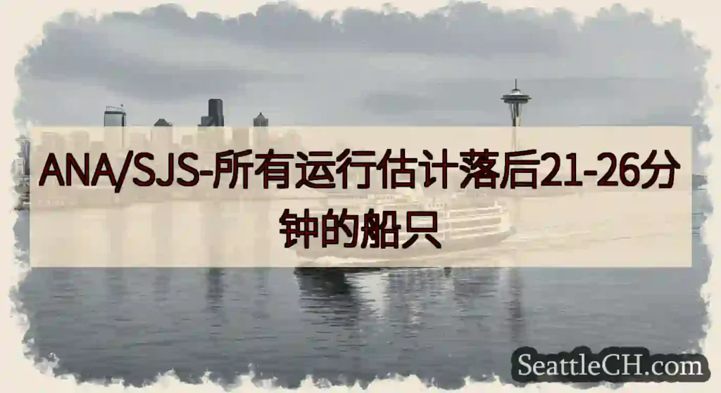 ANA/SJS-所有运行估计落后21-26分钟的船只https://wsdot.com/ferrie