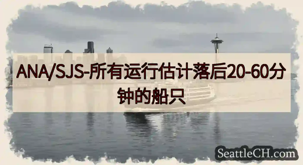 ANA/SJS-所有运行估计落后20-60分钟的船只https://wsdot.com/ferrie