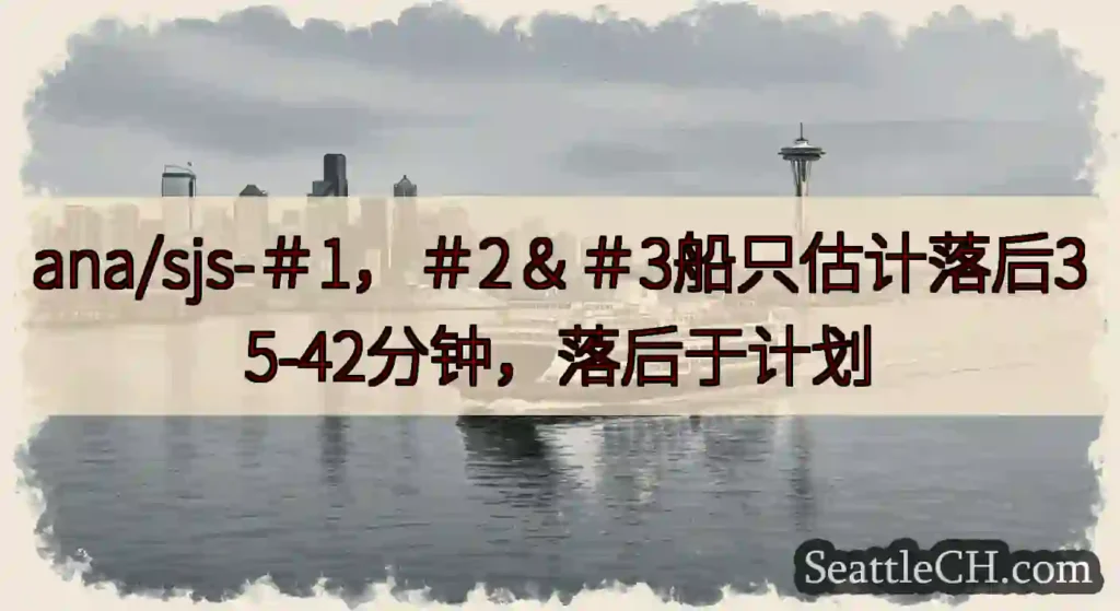 ana/sjs-＃1，＃2＆＃3船只估计落后35-42分钟，落后于计划