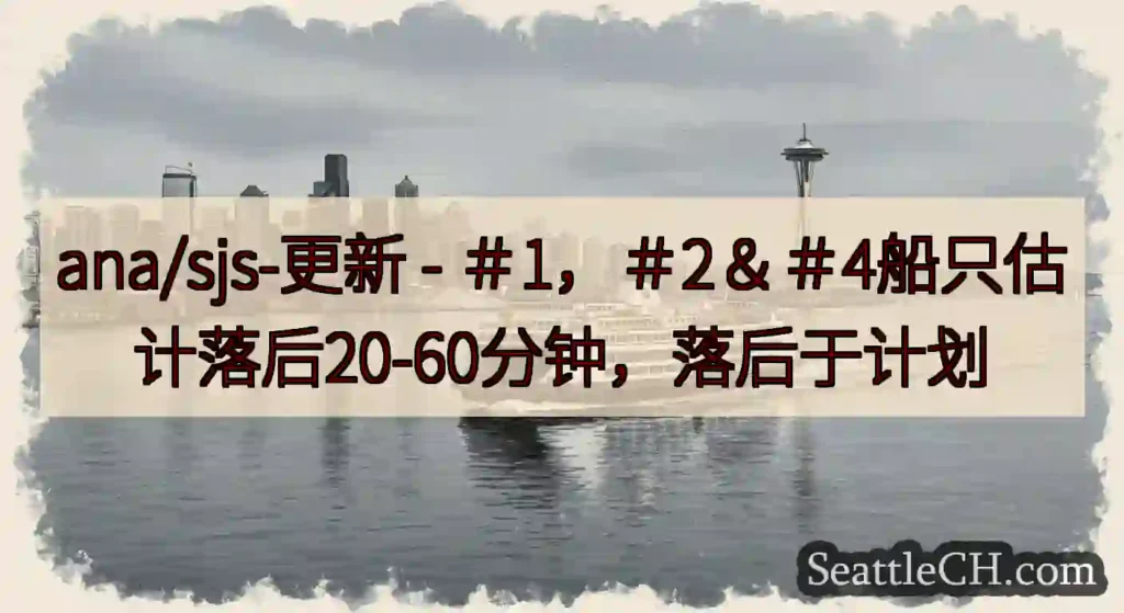 ana/sjs-更新 - ＃1，＃2＆＃4船只估计落后20-60分钟，落后于计划