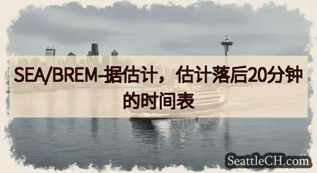 SEA/BREM-据估计，估计落后20分钟的时间表