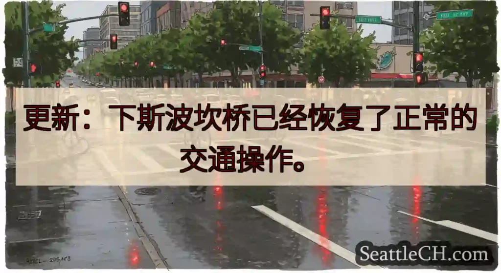 更新：下斯波坎桥已经恢复了正常的交通操作。