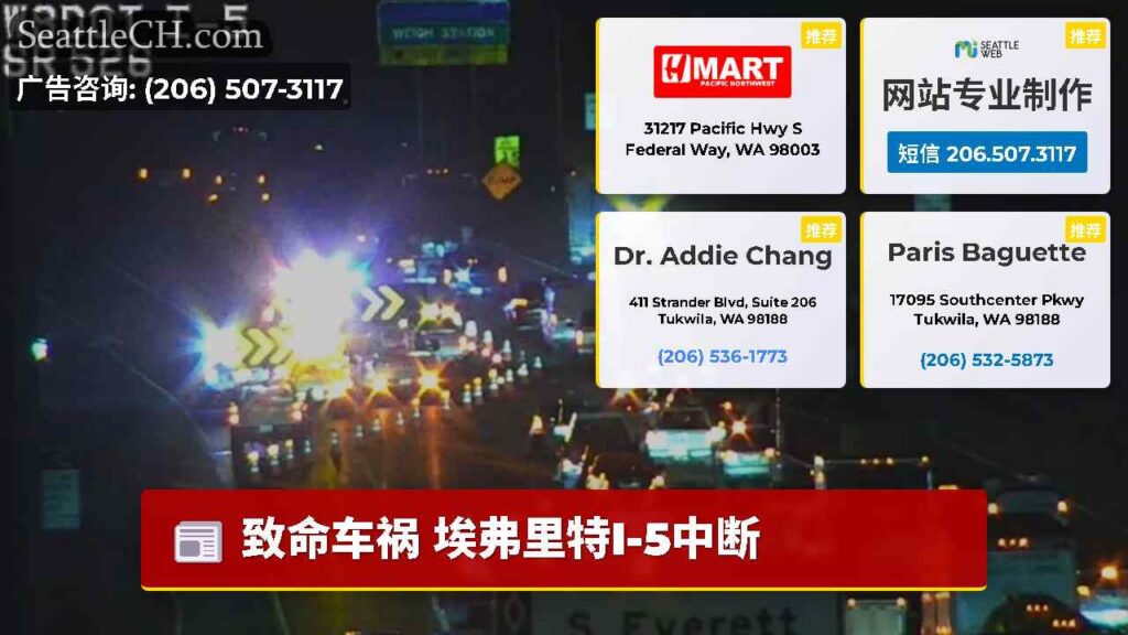 致命车祸 埃弗里特I-5中断