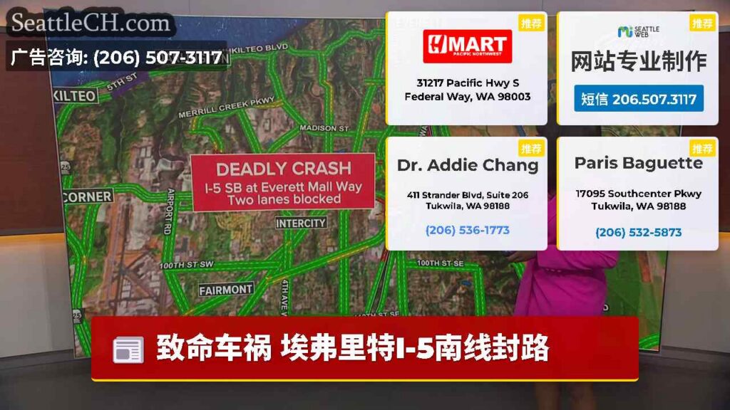 致命车祸 埃弗里特I-5南线封路