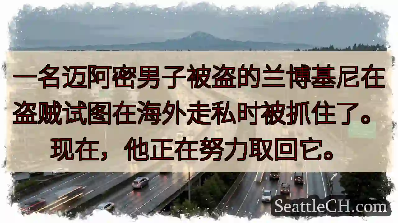 一名迈阿密男子被盗的兰博基尼在盗贼试图在海外走私时被抓住了。现在，他正在努力取回它。