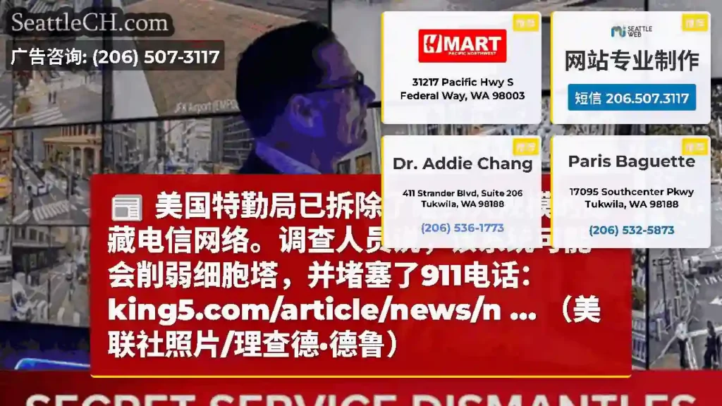美国特勤局已拆除了纽约大规模的隐藏电信网络。调查人员说，该系统可能会削弱细胞塔，并堵塞了911电话：