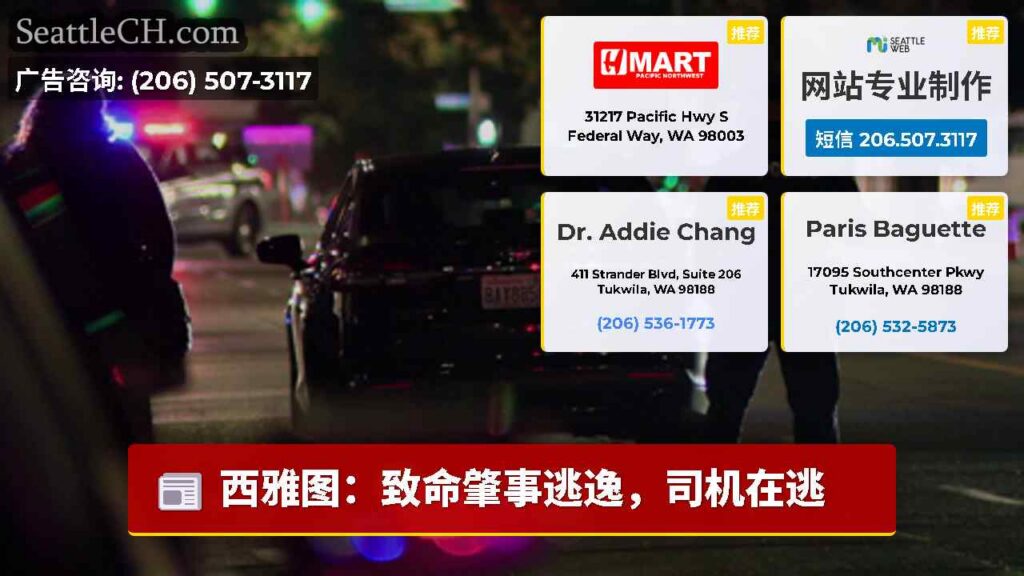 西雅图：致命肇事逃逸，司机在逃