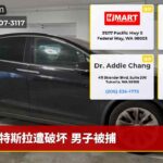 特斯拉遭破坏 男子被捕