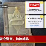 冒充警官，持枪威胁