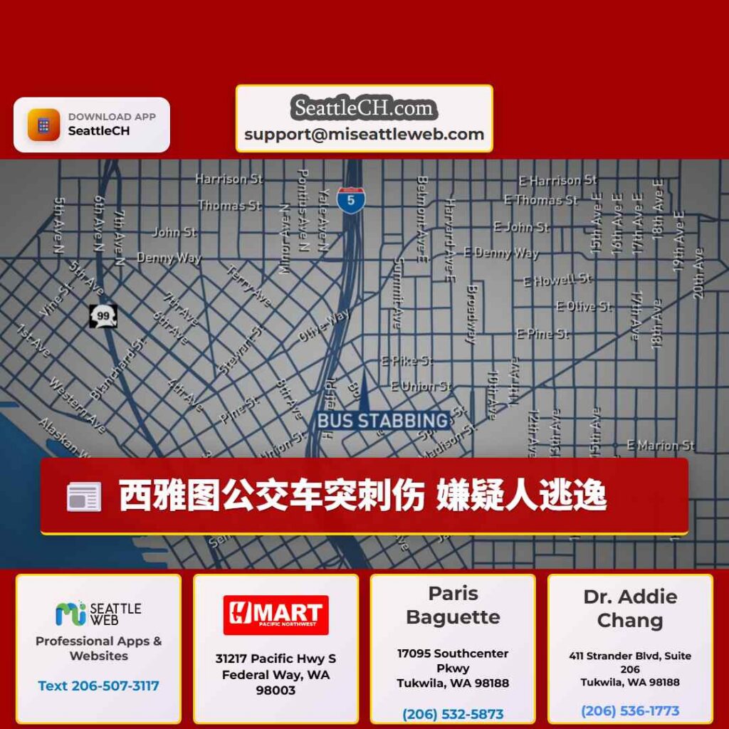 西雅图公交车突刺伤 嫌疑人逃逸