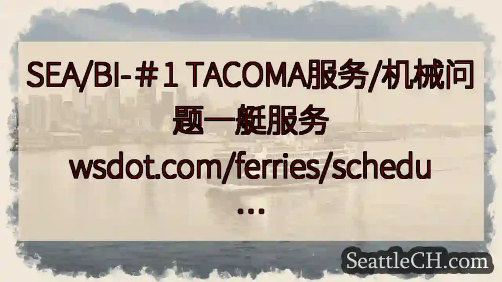 SEA/BI-＃1 TACOMA服务/机械问题一艇服务