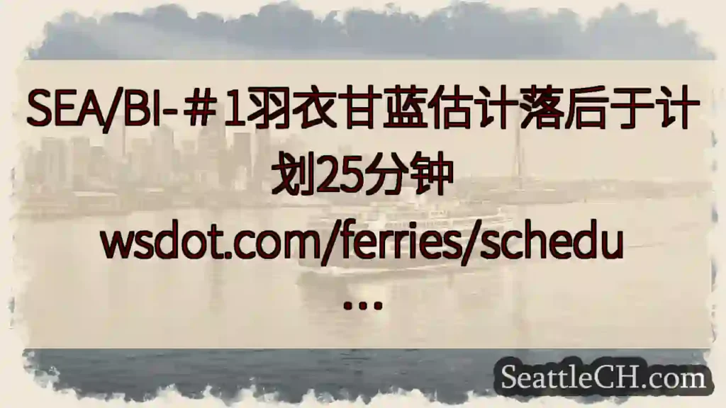 SEA/BI-＃1羽衣甘蓝估计落后于计划25分钟