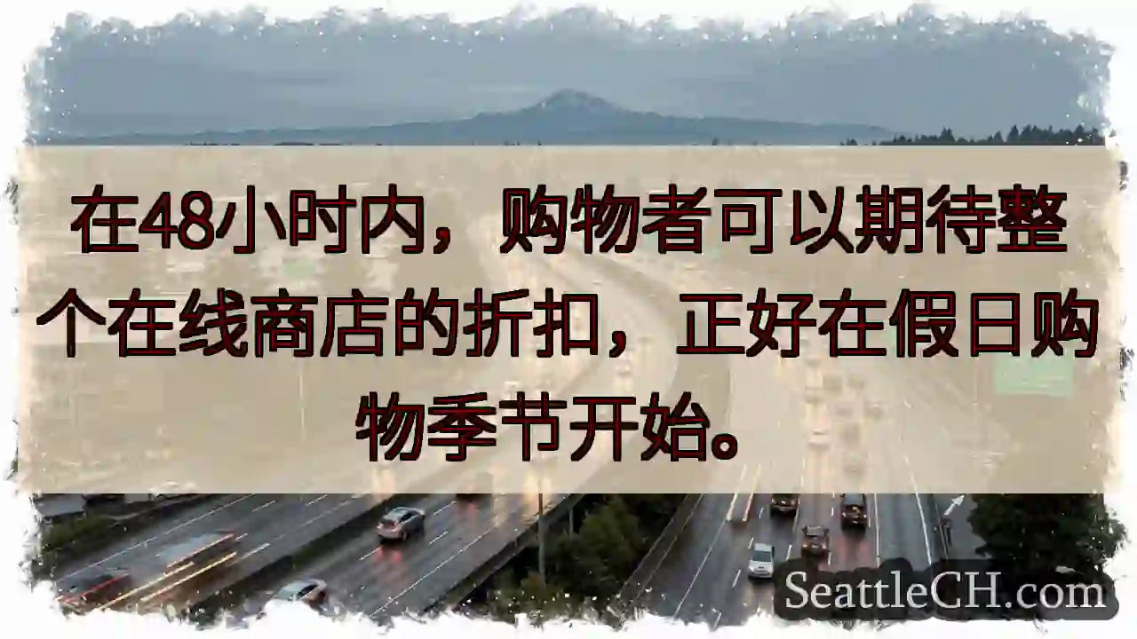 在48小时内，购物者可以期待整个在线商店的折扣，正好在假日购物季节开始。