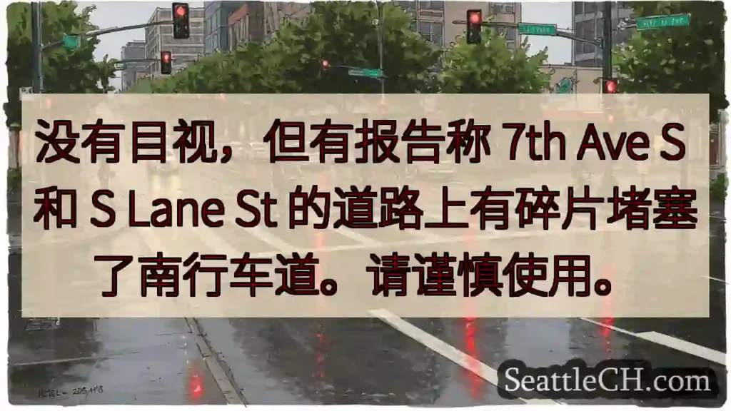 没有目视,但有报告称 7th Ave S 和 S Lane St