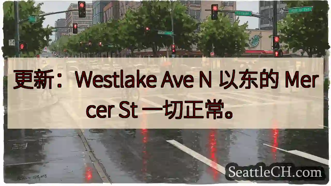 更新：Westlake Ave N 以东的 Mercer St 一切正常。