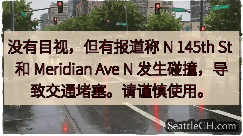 没有目视，但有报道称 N 145th St 和 Meridian Ave N