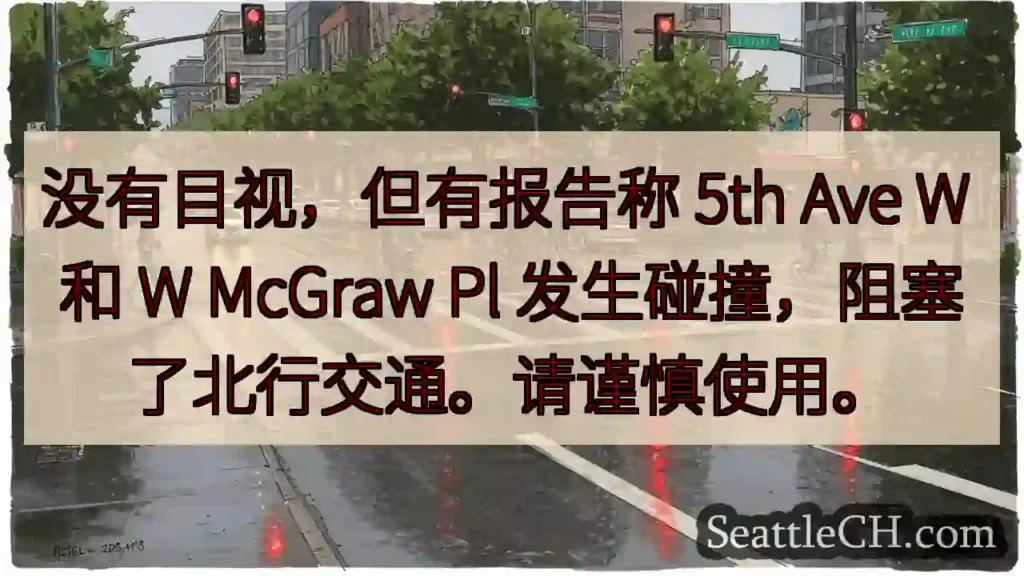 没有目视，但有报告称 5th Ave W 和 W McGraw Pl