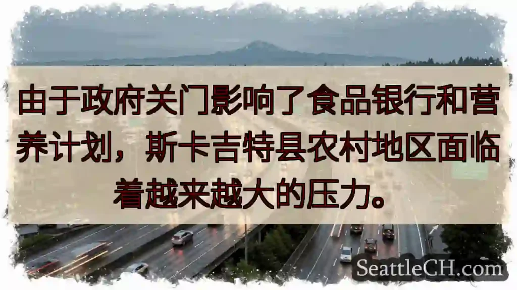 由于政府关门影响了食品银行和营养计划,斯卡吉特县农村地区面临着越来越大的压力。