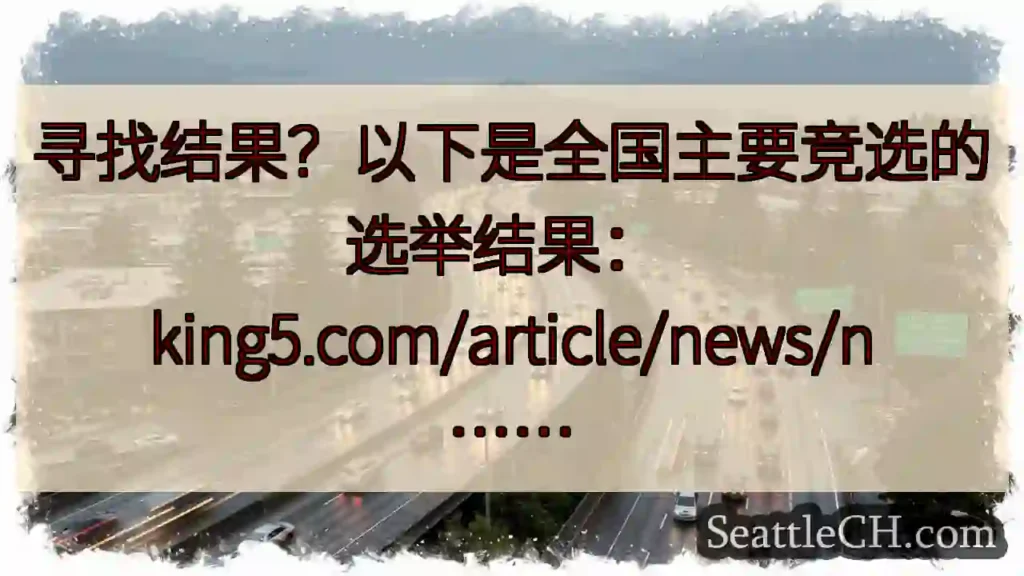 寻找结果？以下是全国主要竞选的选举结果：