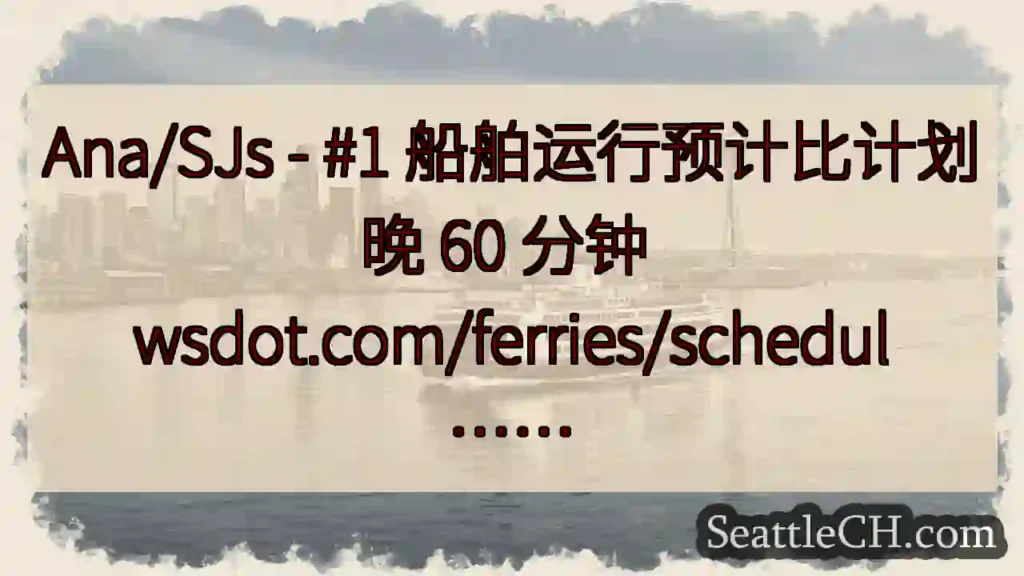 Ana/SJs - #1 船舶运行预计比计划晚 60 分钟