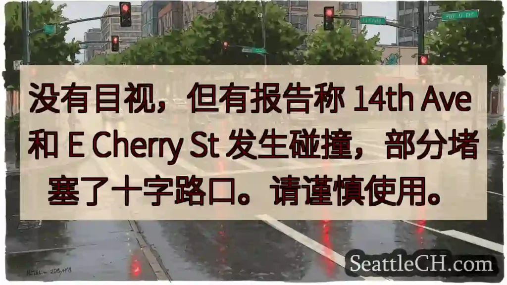 没有目视,但有报告称 14th Ave 和 E Cherry St