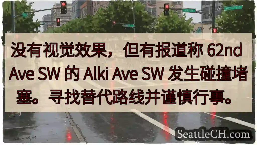 没有视觉效果，但有报道称 62nd Ave SW 的 Alki Ave SW