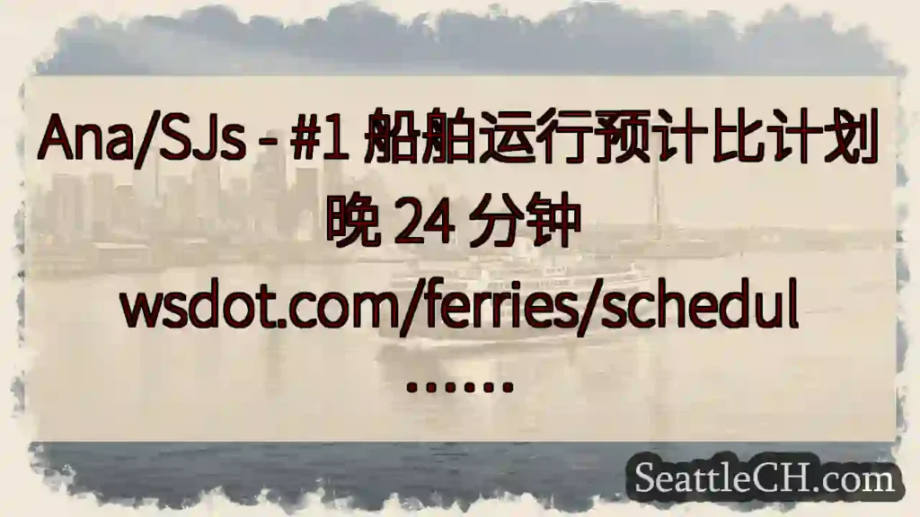 Ana/SJs - #1 船舶运行预计比计划晚 24 分钟