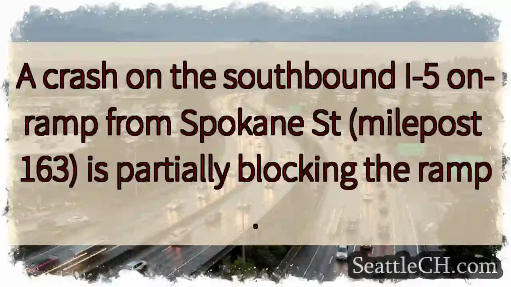 I-5 On-Ramp Crash - Partial Blockage