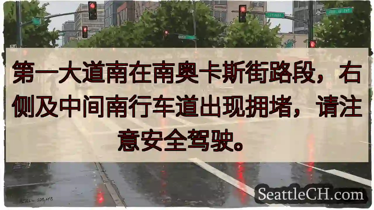 南一、南奥卡斯拥堵！注意安全！