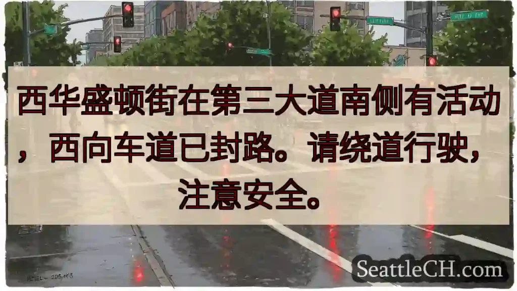 西华盛顿街封路！绕行注意。