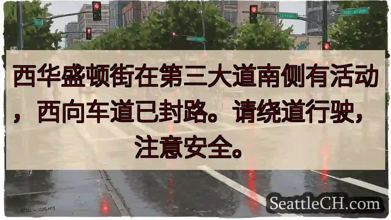 西华盛顿街封路！绕行注意。