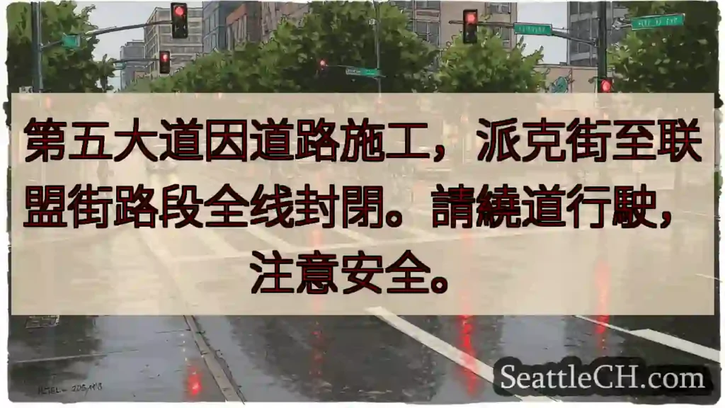 🚧 派克至联盟街封閉！繞道通行。